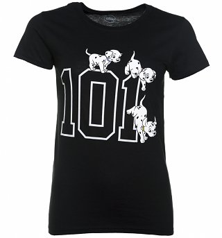 Women's Black Disney 101 Dalmatians T-Shirt Women's Black Disney 101 Dalmatians T-Shirt