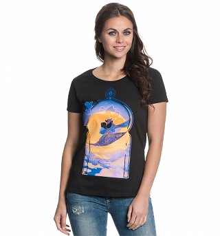 Women's Black Disney Aladdin Magic Carpet T-Shirt Women's Black Disney Aladdin Magic Carpet T-Shirt