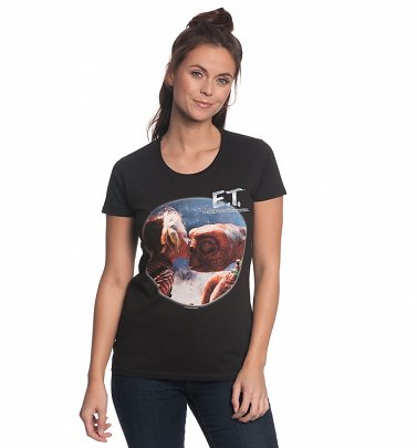 Women's Black E.T Kiss T-Shirt Women's Black E.T Kiss T-Shirt