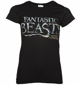 Women's Black Fantastic Beasts And Where To Find Them Logo T-Shirt Women's Black Fantastic Beasts And Where To Find Them Logo T-Shirt