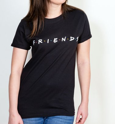 Women's Black Friends Logo Oversized T-Shirt Women's Black Friends Logo Oversized T-Shirt