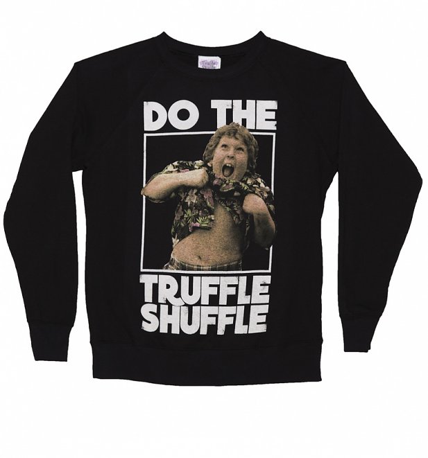 Women's Black Goonies Do The TruffleShuffle Slogan Sweater Women's Black Goonies Do The TruffleShuffle Slogan Sweater