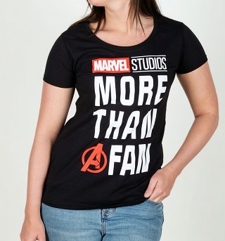Women's Black Marvel Comics More Than A Fan T-Shirt Women's Black Marvel Comics More Than A Fan T-Shirt