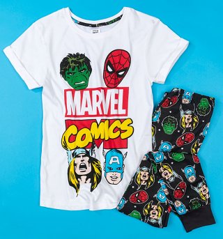 Women's Black Marvel Comics Pyjamas Women's Black Marvel Comics Pyjamas