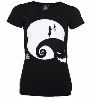 Women's Black Moon Oogie Boogie Nightmare Before Christmas T-Shirt Women's Black Moon Oogie Boogie Nightmare Before Christmas T-Shirt