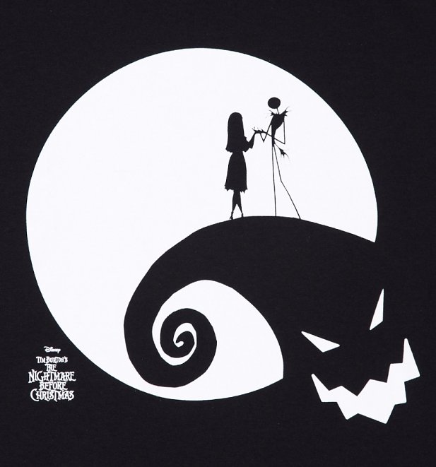 Women's Black Moon Oogie Boogie Nightmare Before Christmas T-Shirt