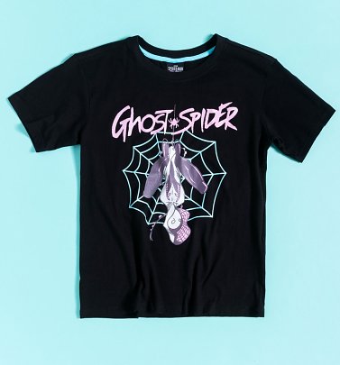 Women's Black Spider-Gwen Ghost Spider T-Shirt from Difuzed Women's Black Spider-Gwen Ghost Spider T-Shirt from Difuzed