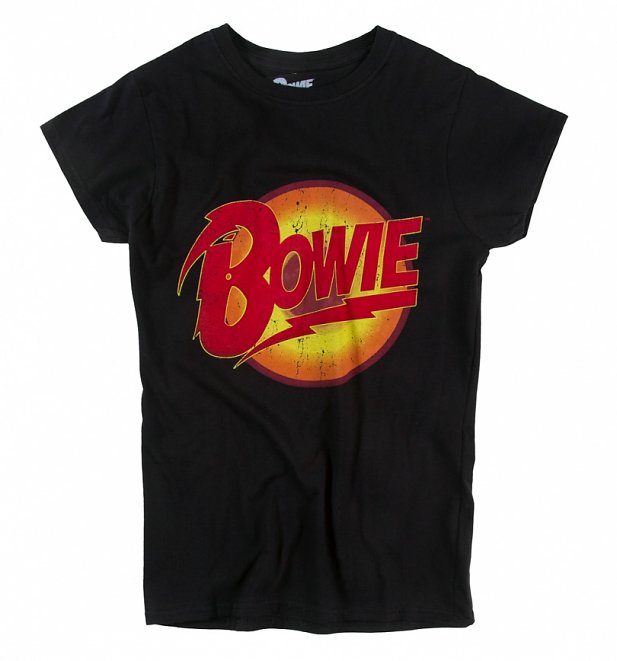 Women's Black Vintage Distressed Diamond Dogs David Bowie T-Shirt Women's Black Vintage Distressed Diamond Dogs David Bowie T-Shirt