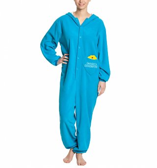 Women's Blue Sesame Street Cookie Monster Onesie Women's Blue Sesame Street Cookie Monster Onesie