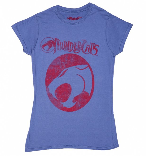Women's Blue Thundercats Logo T-Shirt