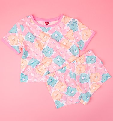 Women's Care Bears All Over Print Shortie Pyjamas Set Women's Care Bears All Over Print Shortie Pyjamas Set