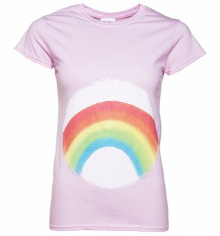 Women's Care Bears Cheer Bear Belly Badge T-Shirt Women's Care Bears Cheer Bear Belly Badge T-Shirt