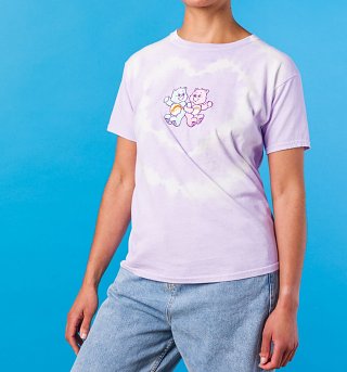 Care Bears Heart Tie Dye Fitted T-Shirt Care Bears Heart Tie Dye Fitted T-Shirt