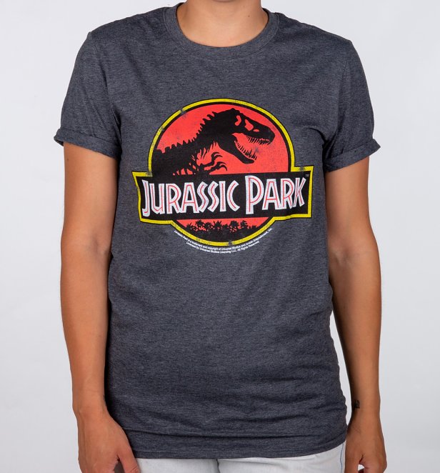 Jurassic Park Logo Boyfriend T-Shirt