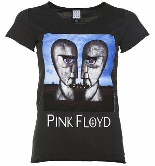 Women's Charcoal Pink Floyd The Division Bell T-Shirt from Amplified Women's Charcoal Pink Floyd The Division Bell T-Shirt from Amplified