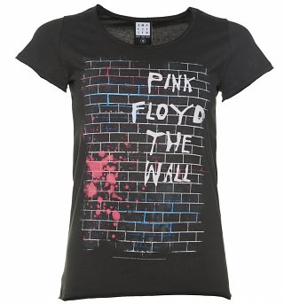 Women's Charcoal Pink Floyd The Wall T-Shirt from Amplified Women's Charcoal Pink Floyd The Wall T-Shirt from Amplified