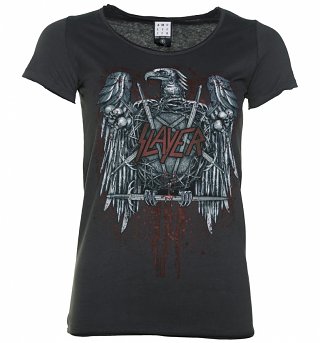 Women's Charcoal Slayer Metal Eagle T-Shirt from Amplified Women's Charcoal Slayer Metal Eagle T-Shirt from Amplified