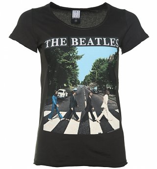 Women's Charcoal The Beatles Abbey Road T-Shirt from Amplified Women's Charcoal The Beatles Abbey Road T-Shirt from Amplified