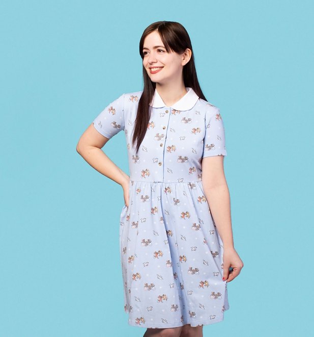 Women's Cinderella Friends All Over Print Button Up Dress from Cakeworthy