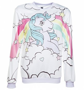 Women's Classic My Little Pony Princess Sparkle Rainbow Ringer Sweater Women's Classic My Little Pony Princess Sparkle Rainbow Ringer Sweater