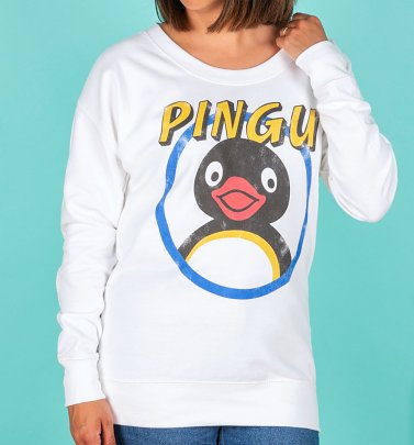 Women's Classic Pingu White Sweater Women's Classic Pingu White Sweater