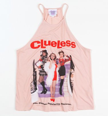 Women's Clueless Movie Poster Peach High Neck Tank Women's Clueless Movie Poster Peach High Neck Tank