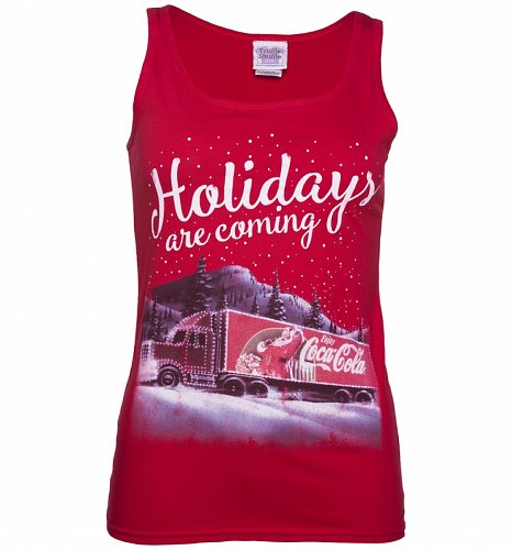 Women's Coca-Cola Truck Holidays Are Coming Vest Women's Coca-Cola Truck Holidays Are Coming Vest