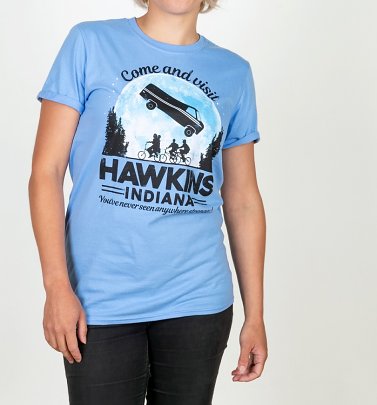 Women's Come Visit Hawkins Indiana Stranger Things Boyfriend T-Shirt Women's Come Visit Hawkins Indiana Stranger Things Boyfriend T-Shirt