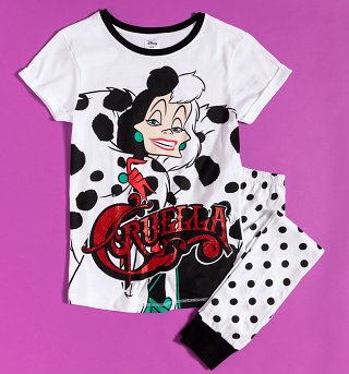 Women's Cruella de Vil 101 Dalmatians Pyjamas Women's Cruella de Vil 101 Dalmatians Pyjamas