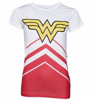 Women's DC Comics Wonder Woman Cheerleader T-Shirt Women's DC Comics Wonder Woman Cheerleader T-Shirt