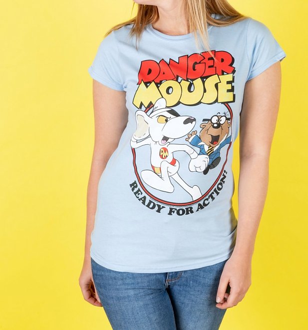 Women's Danger Mouse Ready For Action Fitted T-Shirt