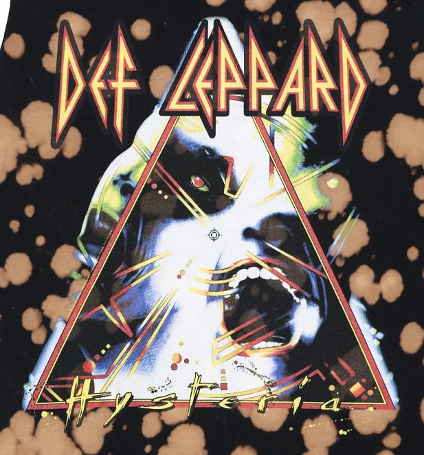 Women's Def Leppard Cut Off Sleeveless Tie Dye T-Shirt from Ultrakult Women's Def Leppard Cut Off Sleeveless Tie Dye T-Shirt from Ultrakult