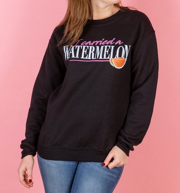 Women's Dirty Dancing I Carried A Watermelon Black Sweater