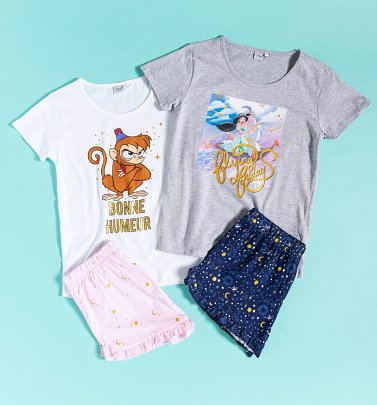 Women's Disney Aladdin Set of Two Shortie Pyjamas