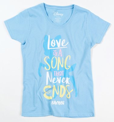 Women's Disney Bambi Love Is A Song T-Shirt Women's Disney Bambi Love Is A Song T-Shirt