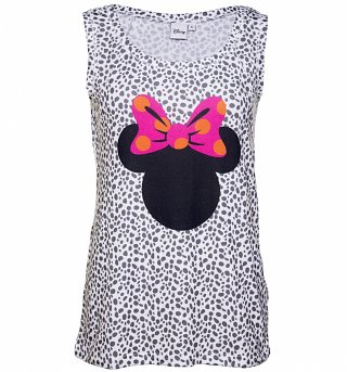 Women's Disney Minnie Mouse Head Spotted Animal Print Vest Women's Disney Minnie Mouse Head Spotted Animal Print Vest