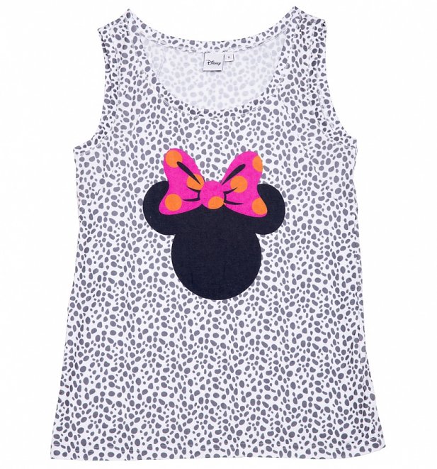 Women's Disney Minnie Mouse Head Spotted Animal Print Vest Women's Disney Minnie Mouse Head Spotted Animal Print Vest