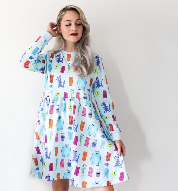 Women's Disney Pixar Monsters Inc Sweater Dress from Cakeworthy Women's Disney Pixar Monsters Inc Sweater Dress from Cakeworthy