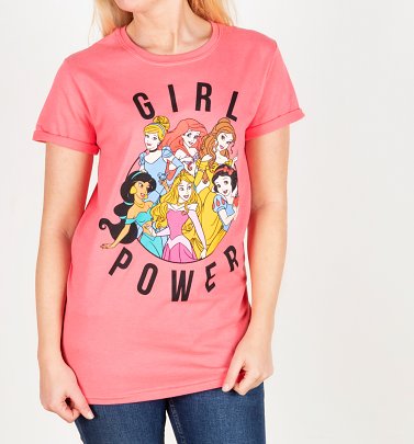 Women's Disney Princess Girl Power Rolled Sleeve Boyfriend T-Shirt Women's Disney Princess Girl Power Rolled Sleeve Boyfriend T-Shirt
