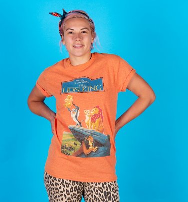 Women's Disney The Lion King Video Cover Sunset Boyfriend T-Shirt Women's Disney The Lion King Video Cover Sunset Boyfriend T-Shirt