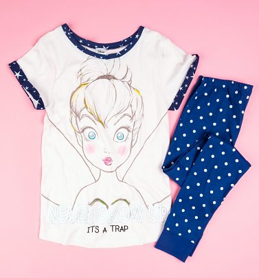 Women's Disney Tinkerbell Never Grow Up Pyjamas Women's Disney Tinkerbell Never Grow Up Pyjamas