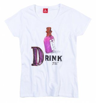 Women's Drink Me Alice In Wonderland T-Shirt Women's Drink Me Alice In Wonderland T-Shirt