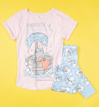 Ladies/Girls Official Character Dumbo Spa Day Pyjama Set/Pyjamas Size 8-22