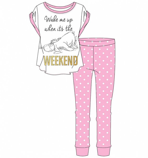 Women's Eeyore Wake Me Up When It's The Weekend Pyjamas Women's Eeyore Wake Me Up When It's The Weekend Pyjamas