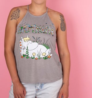 Women's Floral Moomins Heather Stone High Neck Vest Women's Floral Moomins Heather Stone High Neck Vest