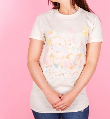 Women's Forever Friends Bears Natural Rolled Sleeve Boyfriend Fit T-Shirt Women's Forever Friends Bears Natural Rolled Sleeve Boyfriend Fit T-Shirt