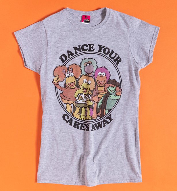 Women's Fraggle Rock Dance Your Cares Away Fitted T-Shirt