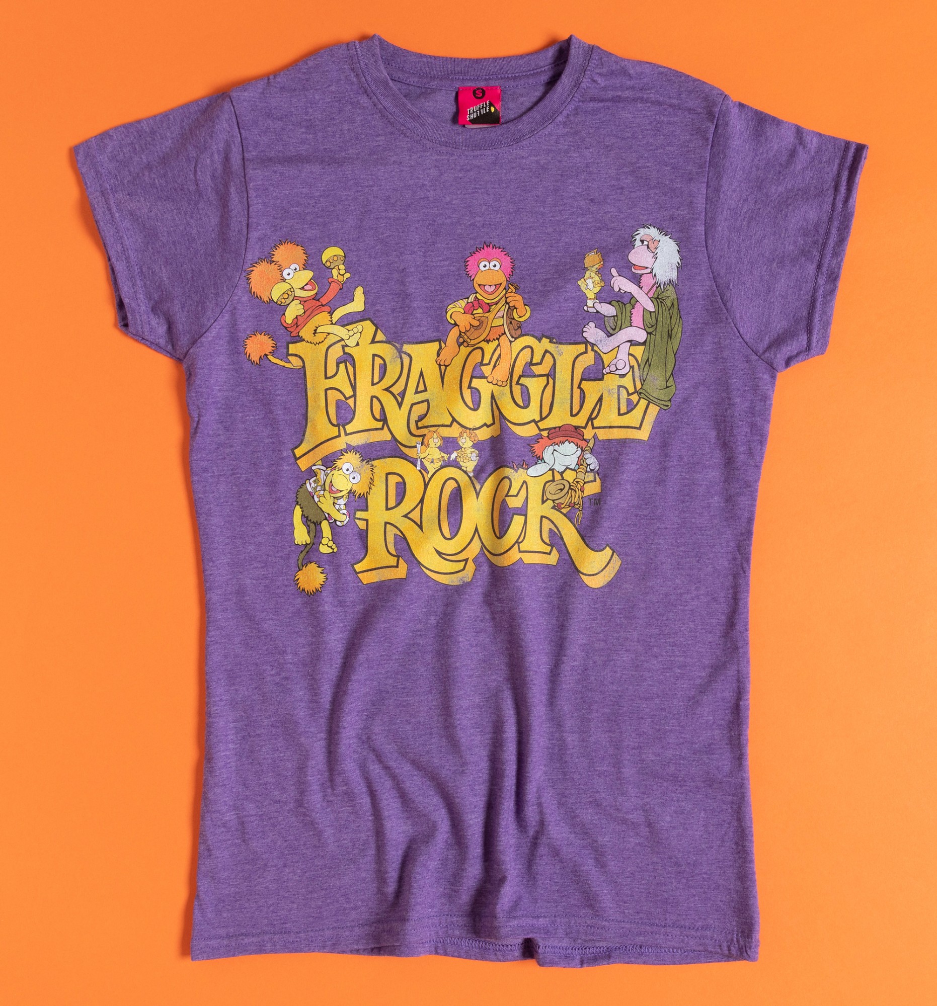 Womens Fraggle Rock Purple Marl Fitted T Shirt