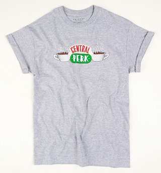 Women's Friends Central Perk Rolled Sleeve Boyfriend T-Shirt Women's Friends Central Perk Rolled Sleeve Boyfriend T-Shirt
