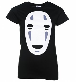 Women's Ghibli No Face Inspired Black T-Shirt Women's Ghibli No Face Inspired Black T-Shirt